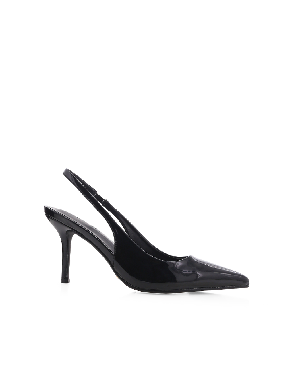Blondie Mid Stiletto Slingback Pump, Black Patent – Alicia Shoes, Hialeah FL