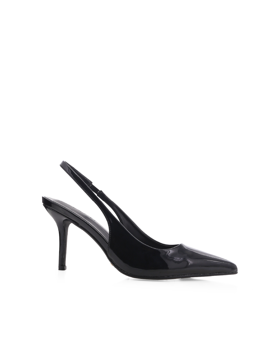 Blondie Mid Stiletto Slingback Pump, Black Patent – Alicia Shoes, Hialeah FL