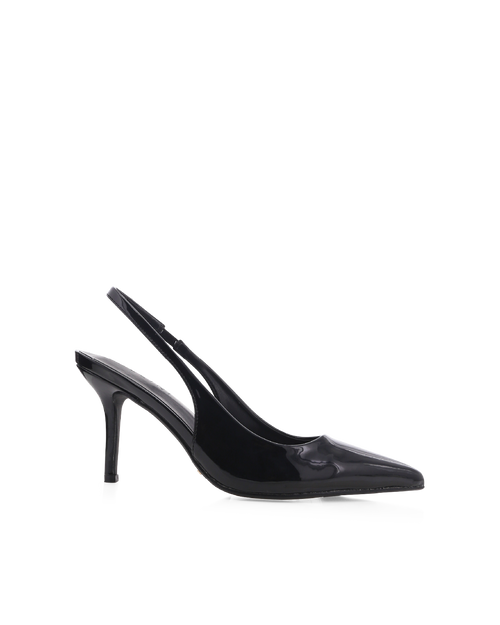 Blondie Mid Stiletto Slingback Pump, Black Patent – Alicia Shoes, Hialeah FL