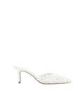 Dottie Mid Stiletto Pointed-Toe Mule, White – Alicia Shoes, Hialeah FL