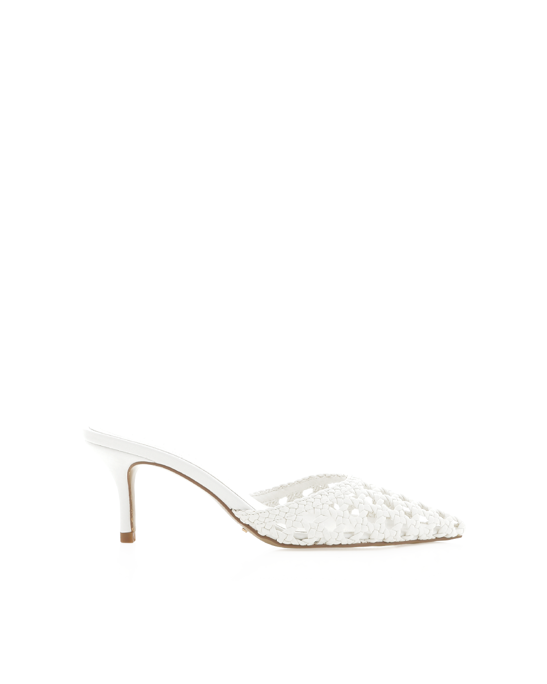 Dottie Mid Stiletto Pointed-Toe Mule, White – Alicia Shoes, Hialeah FL