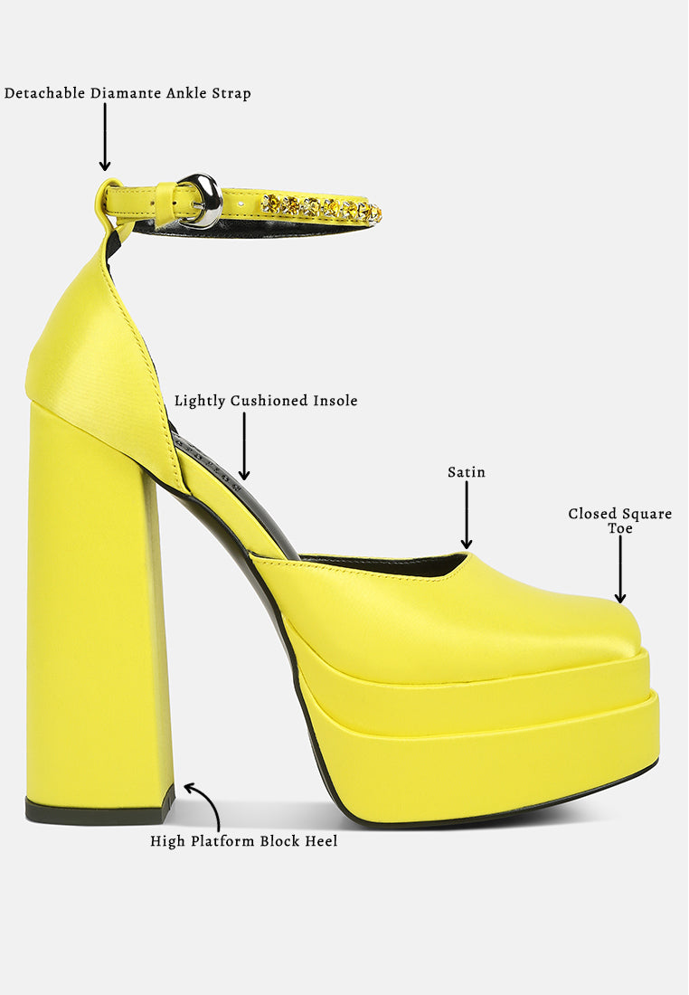 MARTINI Yellow Sky High Platform Sandals