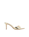 Ensley Mid Stiletto Open-Toe Mule, Gold Metallic – Alicia Shoes, Hialeah FL