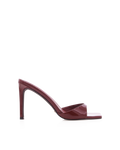 Esmeralda High Stiletto Square-Toe Mule, Dark Cherry Patent – Alicia Shoes, Hialeah FL