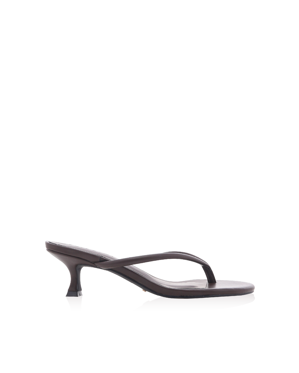 Esti Kitten Heel Thong Mule, Chocolate – Alicia Shoes, Hialeah FL