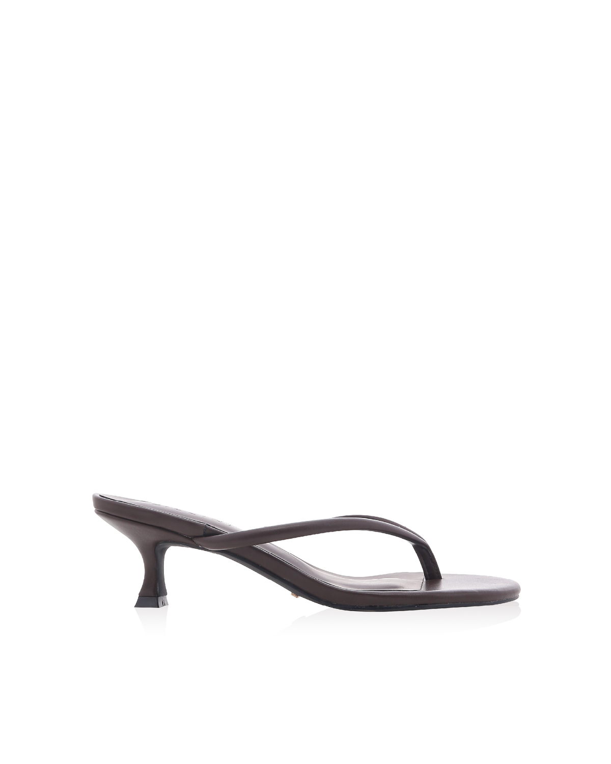 Esti Kitten Heel Thong Mule, Chocolate – Alicia Shoes, Hialeah FL