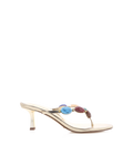 Gema Low Stiletto Thong Mule, Gold Metallic Multi – Alicia Shoes, Hialeah FL