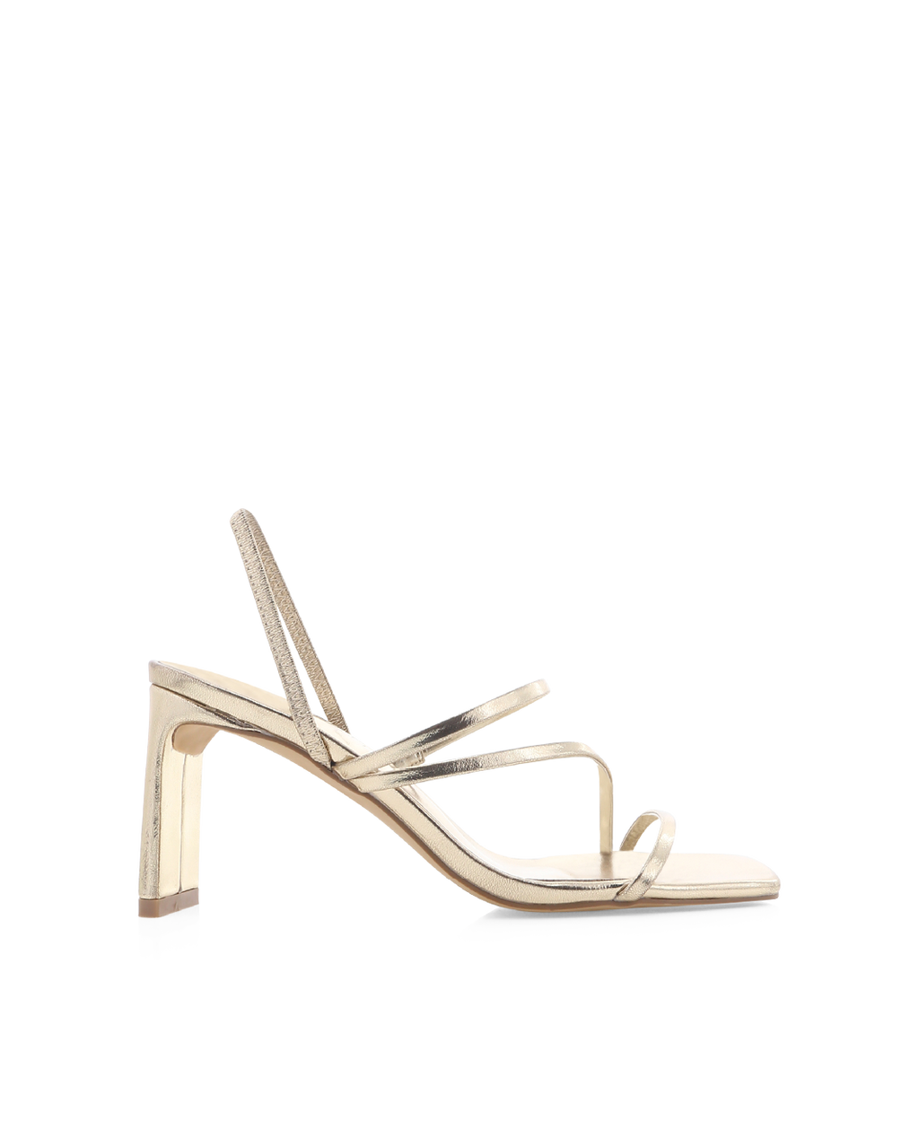 Genna Mid Block Heel Slingback Sandal, Gold Metallic – Alicia Shoes, Hialeah FL