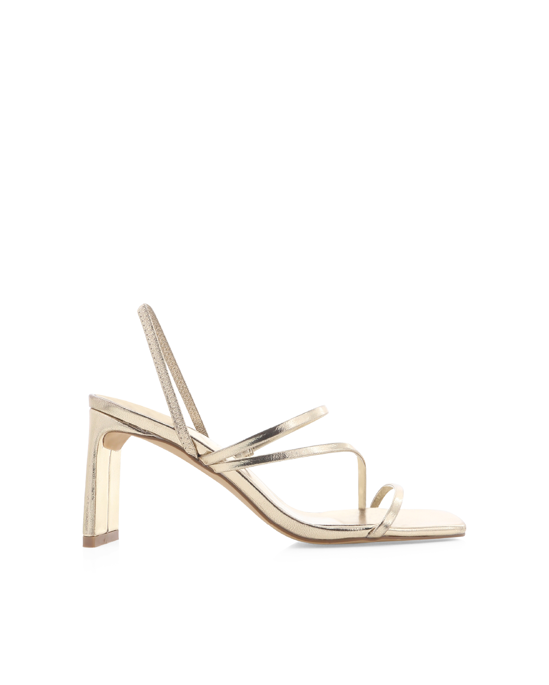 Genna Mid Block Heel Slingback Sandal, Gold Metallic – Alicia Shoes, Hialeah FL