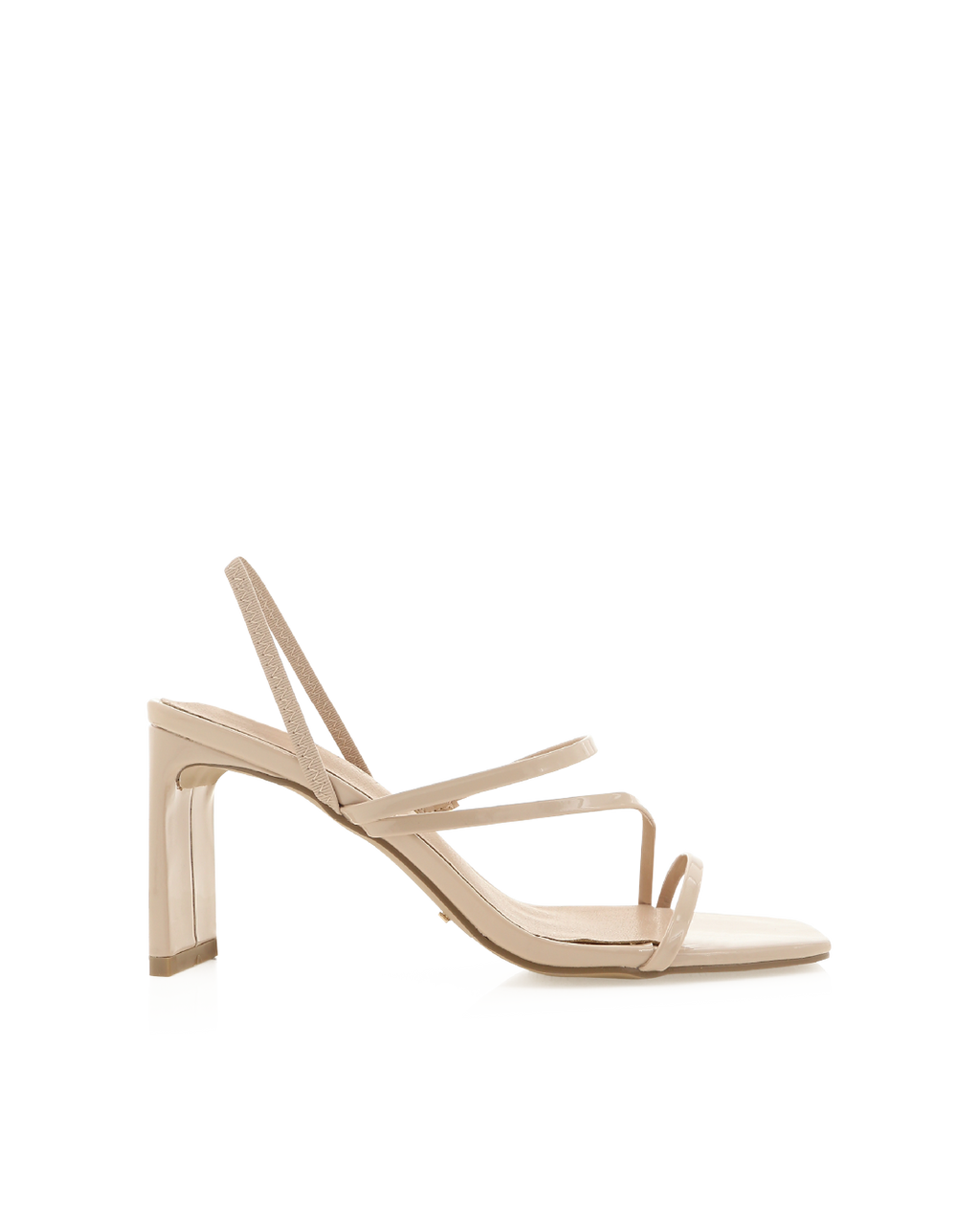 Genna Mid Block Heel Slingback Sandal, Nude Patent – Alicia Shoes, Hialeah FL