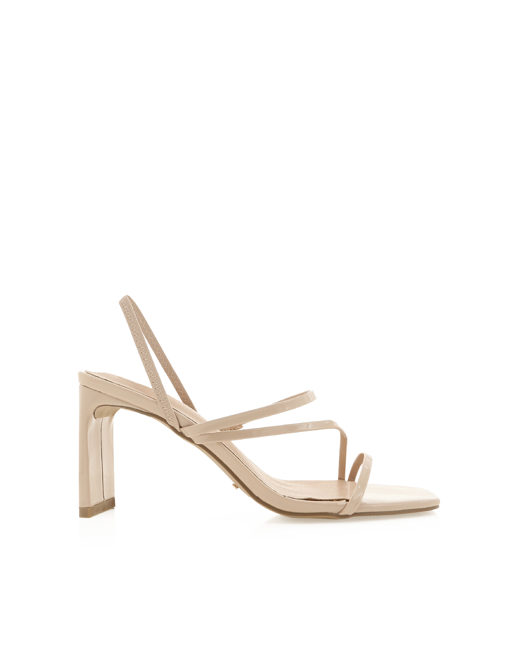 Genna Mid Block Heel Slingback Sandal, Nude Patent – Alicia Shoes, Hialeah FL