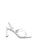 Genna Mid Block Heel Slingback Sandal, Silver Metallic – Alicia Shoes, Hialeah FL