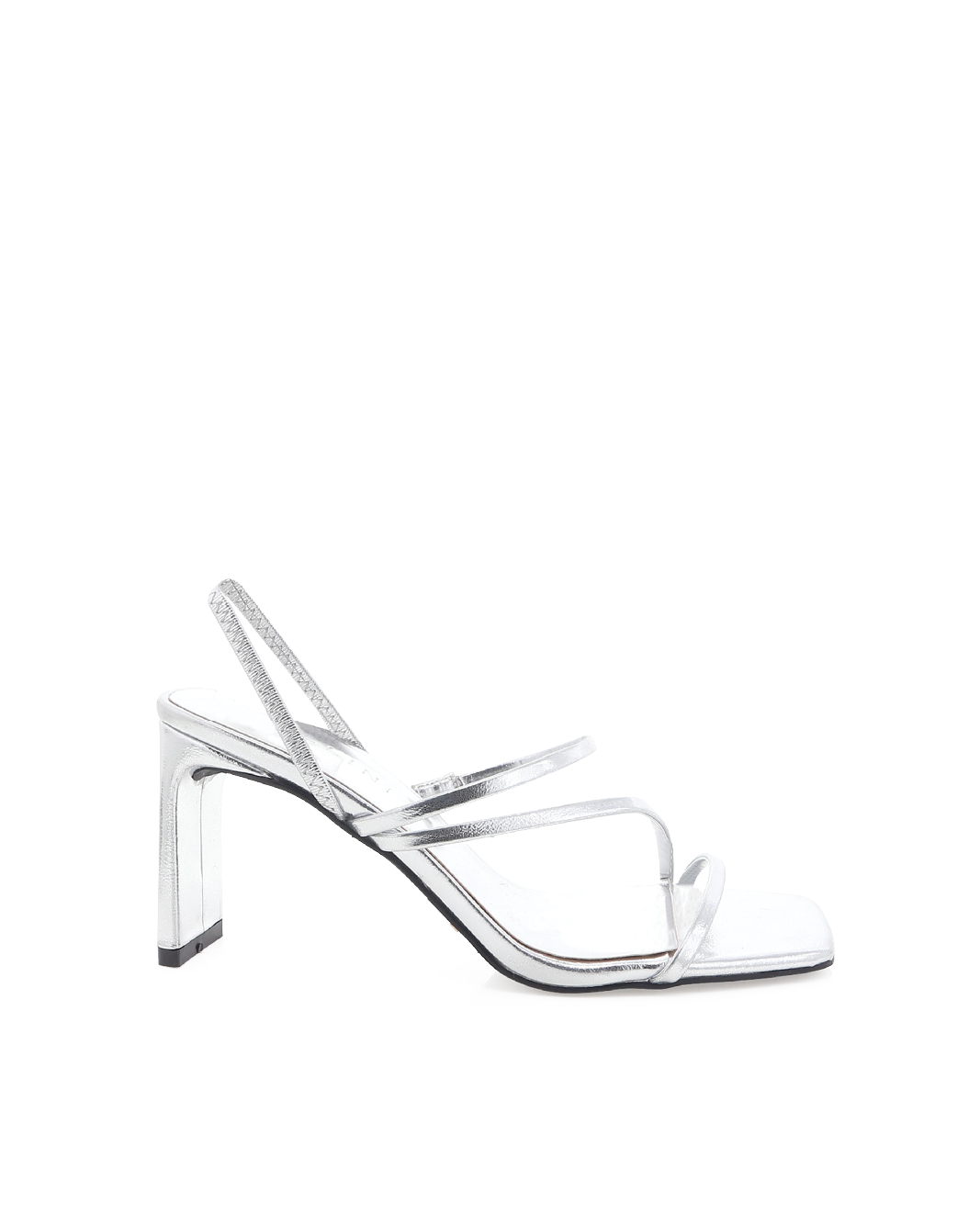 Genna Mid Block Heel Slingback Sandal, Silver Metallic – Alicia Shoes, Hialeah FL