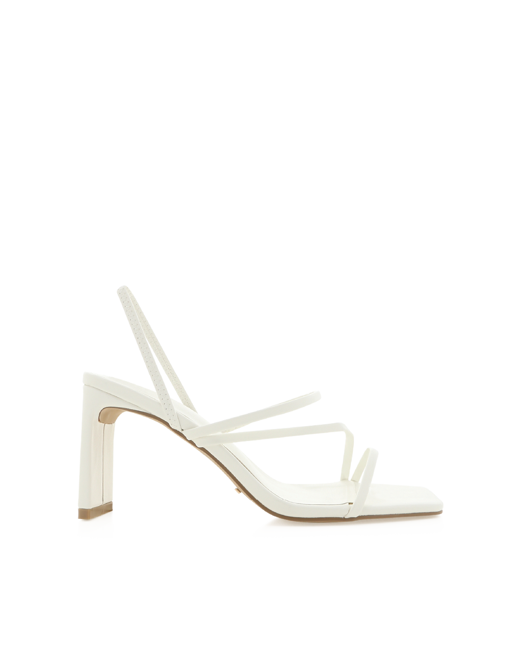 Genna Mid Block Heel Slingback Sandal, White – Alicia Shoes, Hialeah FL