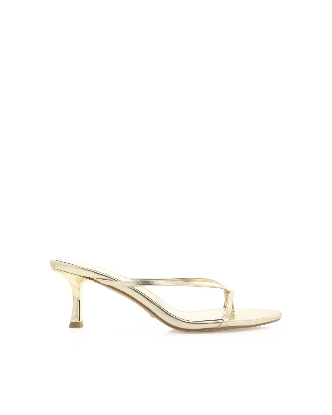 Gillie Low Stiletto Thong Mule, Gold Metallic – Alicia Shoes, Hialeah FL