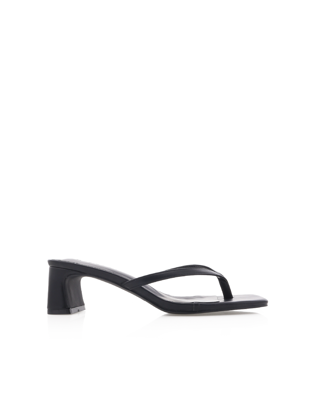 Gulliver Low Block Heel Thong Mule, Black – Alicia Shoes, Hialeah FL