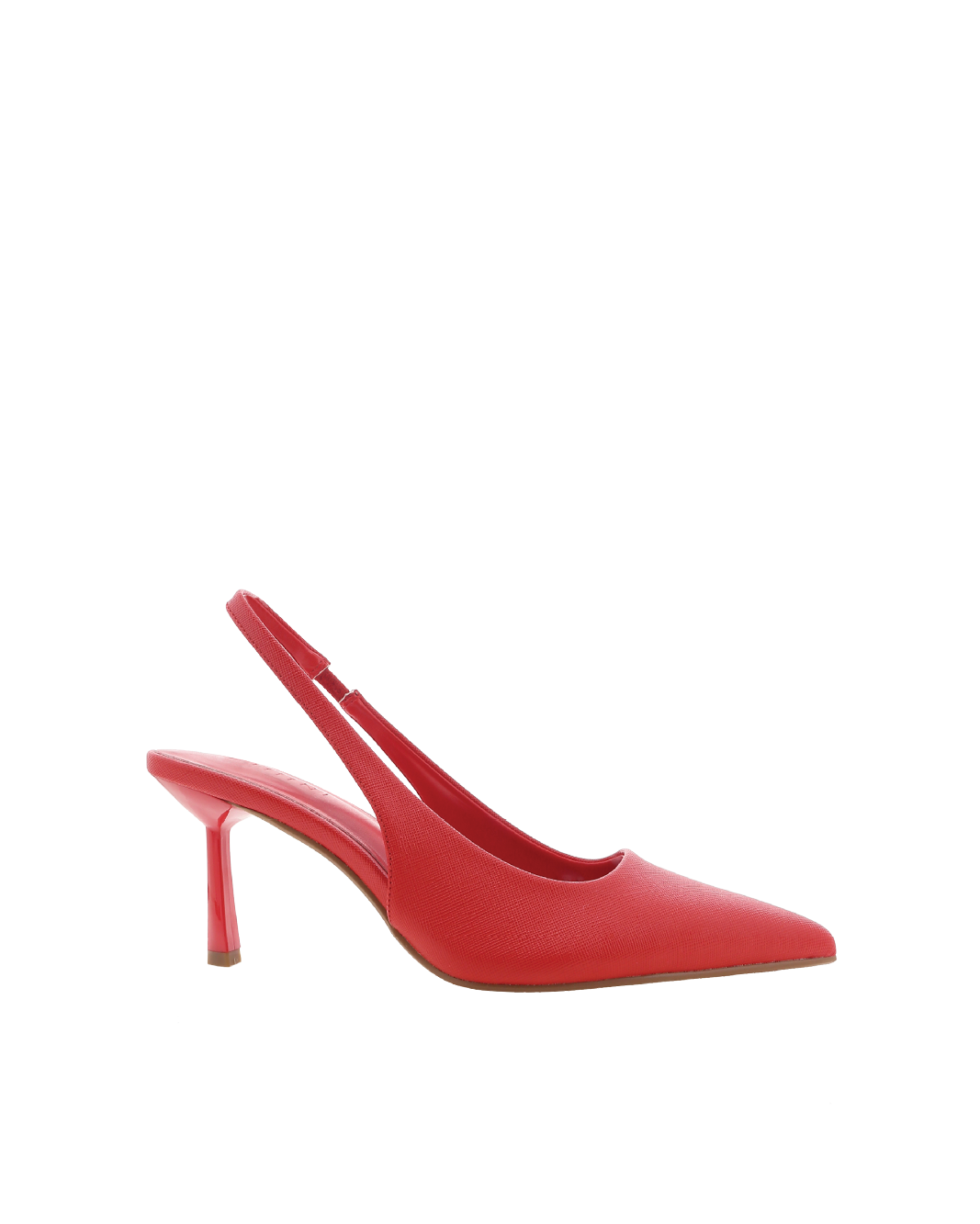 Idana Mid Stiletto Slingback Pump, Pimiento Saffiano Shine – Alicia Shoes, Hialeah FL