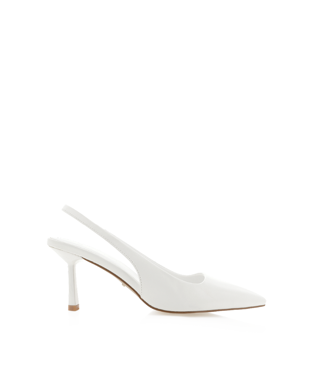 Idana Mid Stiletto Slingback Pump, White – Alicia Shoes, Hialeah FL