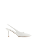 Idana Mid Stiletto Slingback Pump, White – Alicia Shoes, Hialeah FL