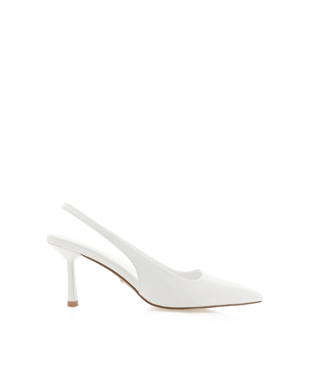 Idana Mid Stiletto Slingback Pump, White – Alicia Shoes, Hialeah FL