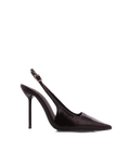 Isidore High Stiletto Slingback Pump, Chocolate Shine – Alicia Shoes, Hialeah FL