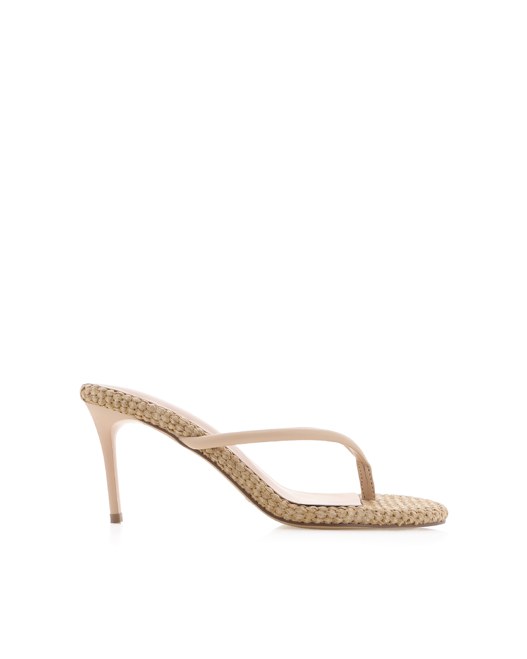 Ivyanna Mid Stiletto Thong Mule, Natural Raffia – Alicia Shoes, Hialeah FL