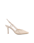 Kameron Mid Stiletto Slingback Pump, Cream Raffia – Alicia Shoes, Hialeah FL