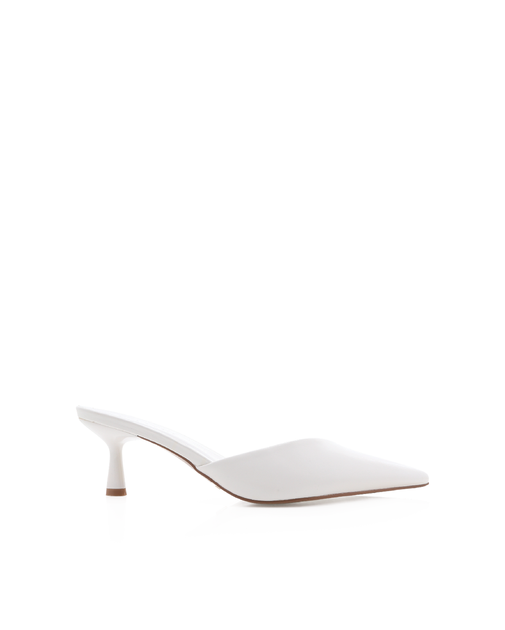 Katarina Low Stiletto Pointed-Toe Mule, White – Alicia Shoes, Hialeah FL