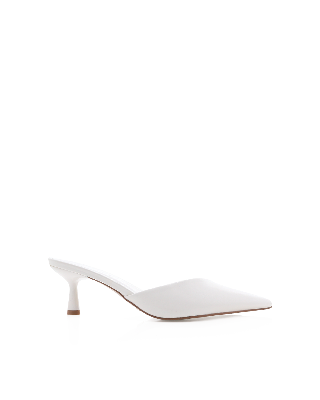 Katarina Low Stiletto Pointed-Toe Mule, White – Alicia Shoes, Hialeah FL