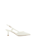 Kyrie Kitten Heel Slingback Pump, White – Alicia Shoes, Hialeah FL