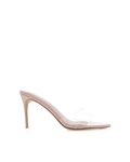 Letitia High Stiletto Open-Toe Mule, Clear/Nude Patent – Alicia Shoes, Hialeah FL