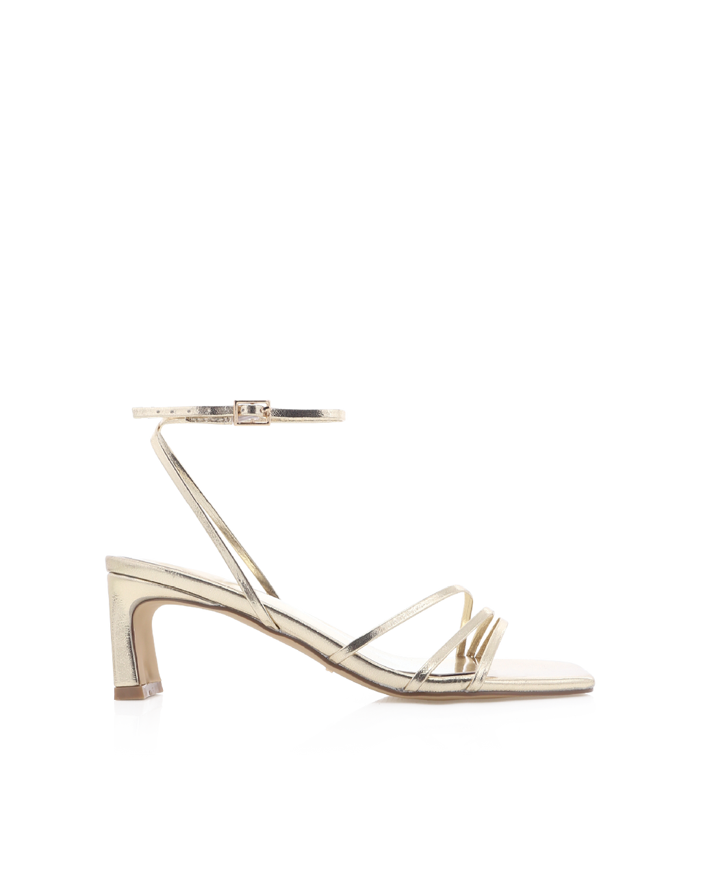 Maelis Low Block Heel Ankle Strap Sandal, Gold Metallic – Alicia Shoes, Hialeah FL