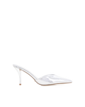 Manson Mid Stiletto Pointed-Toe Mule, Silver Chrome – Alicia Shoes, Hialeah FL