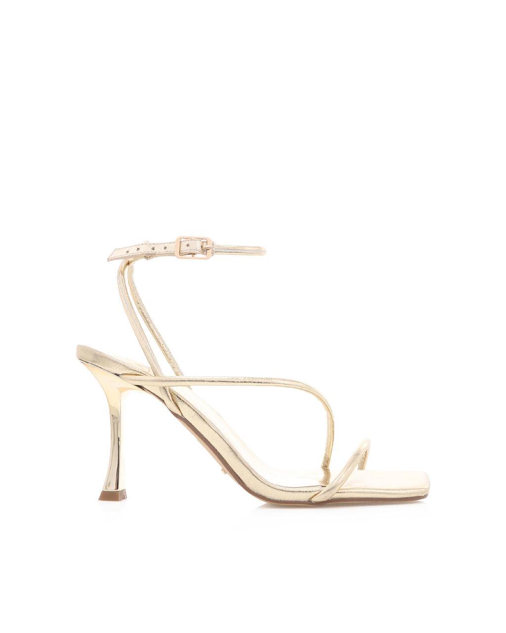 Michah High Stiletto Ankle Strap Sandal, Gold Metallic – Alicia Shoes, Hialeah FL