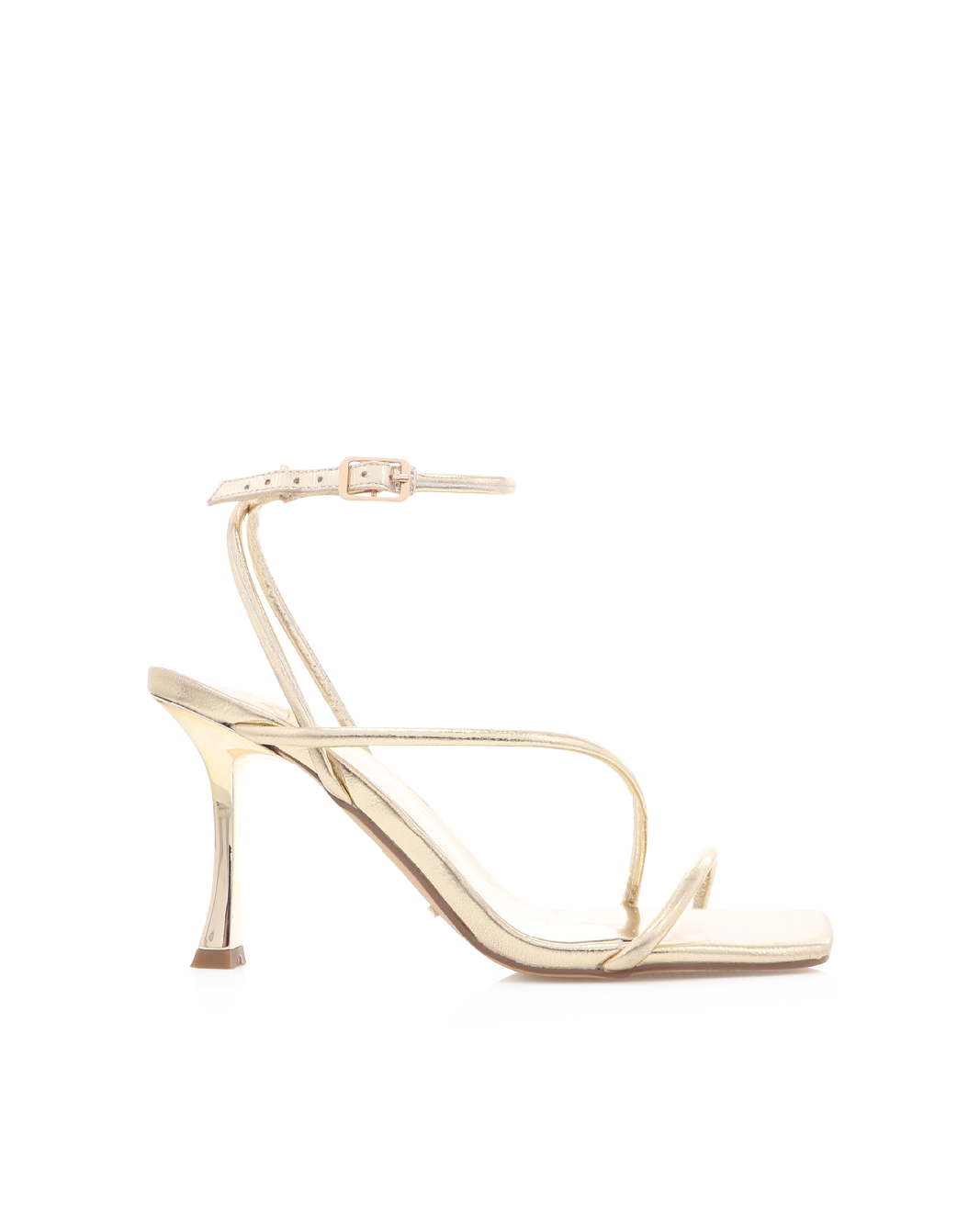 Michah High Stiletto Ankle Strap Sandal, Gold Metallic – Alicia Shoes, Hialeah FL