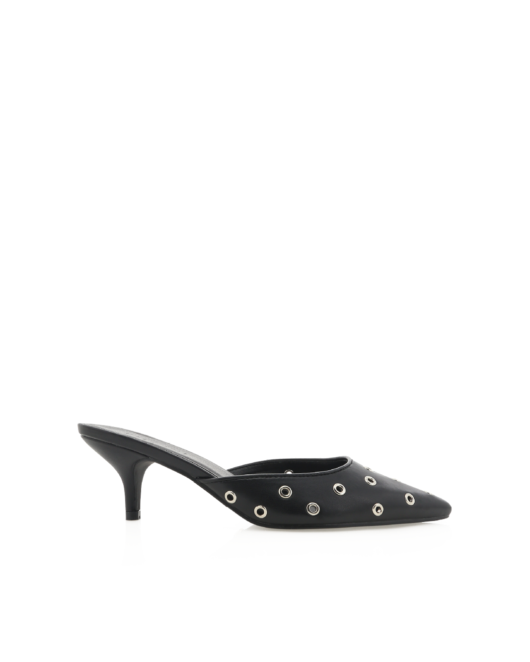 Miles Low Stiletto Pointed-Toe Mule, Black – Alicia Shoes, Hialeah FL