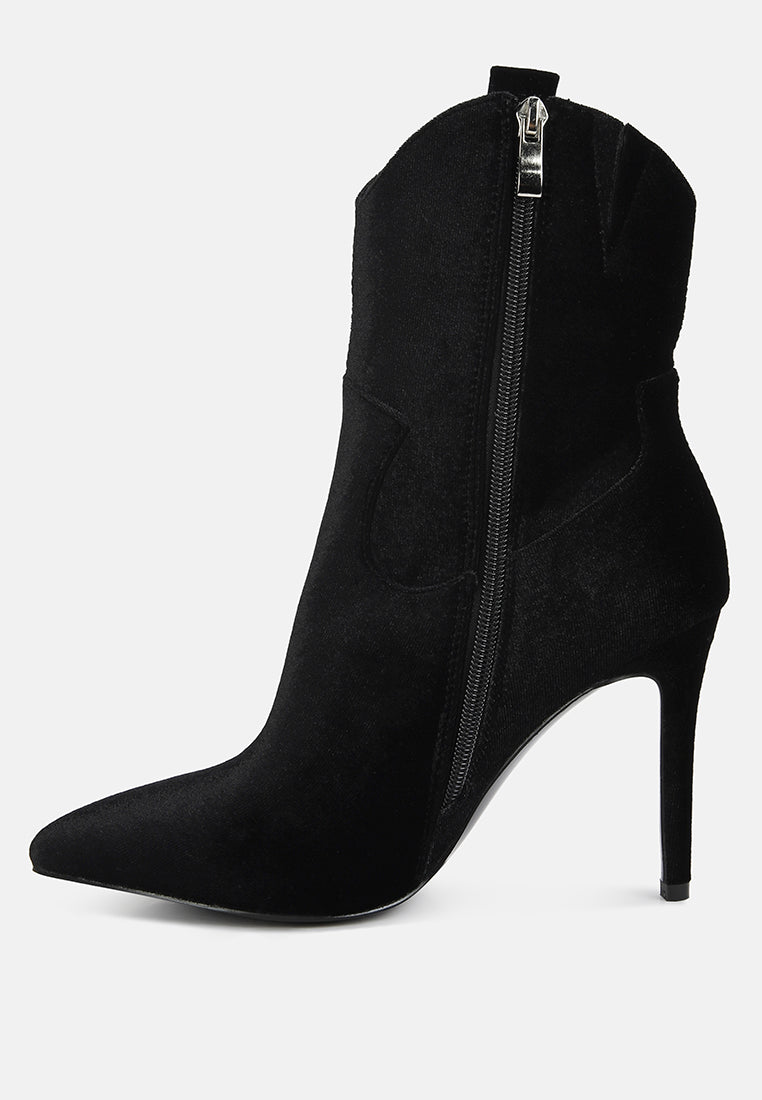 NAT-LOVE Black Velvet Cow Girl boot