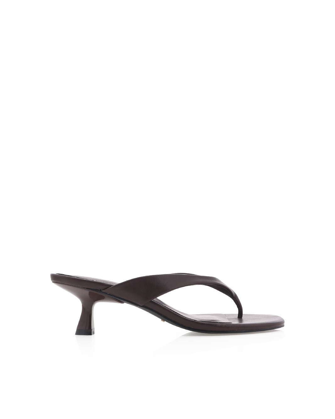 Niesha Low Stiletto Thong Mule, Chocolate – Alicia Shoes, Hialeah FL