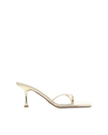 Nuri High Stiletto Square-Toe Mule, Gold Metallic – Alicia Shoes, Hialeah FL