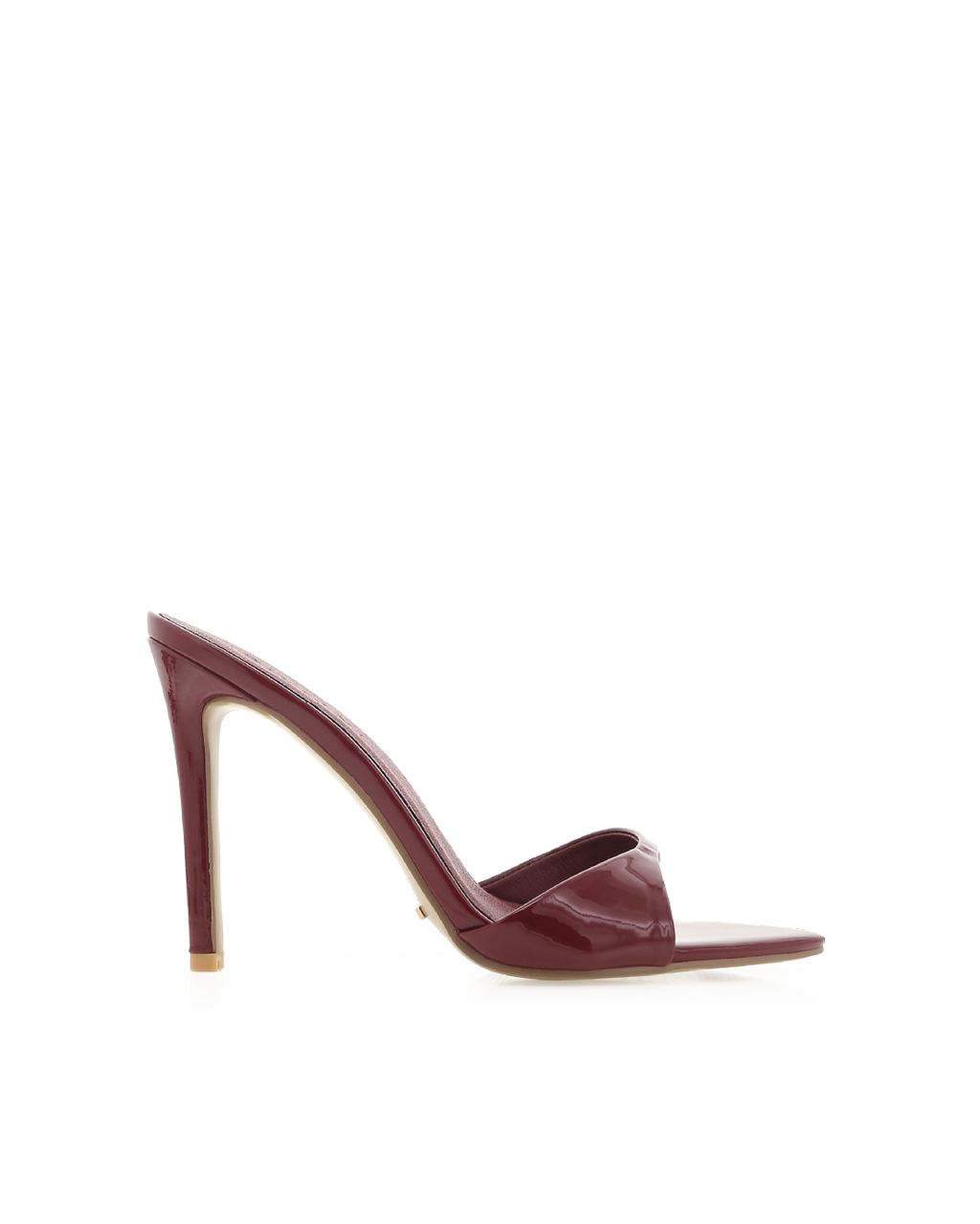Quinby High Stiletto Open-Toe Mule, Cherry Red Patent – Alicia Shoes, Hialeah FL