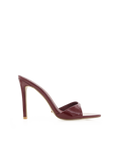 Quinby High Stiletto Open-Toe Mule, Cherry Red Patent – Alicia Shoes, Hialeah FL