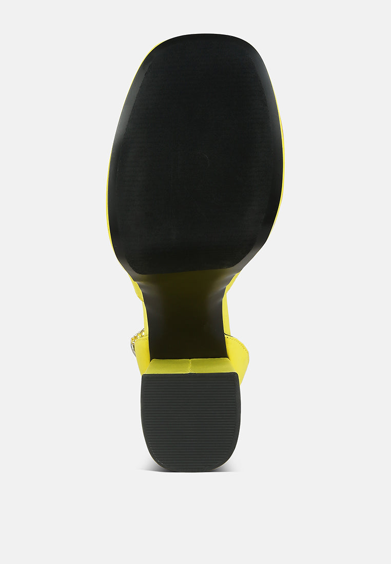 MARTINI Yellow Sky High Platform Sandals