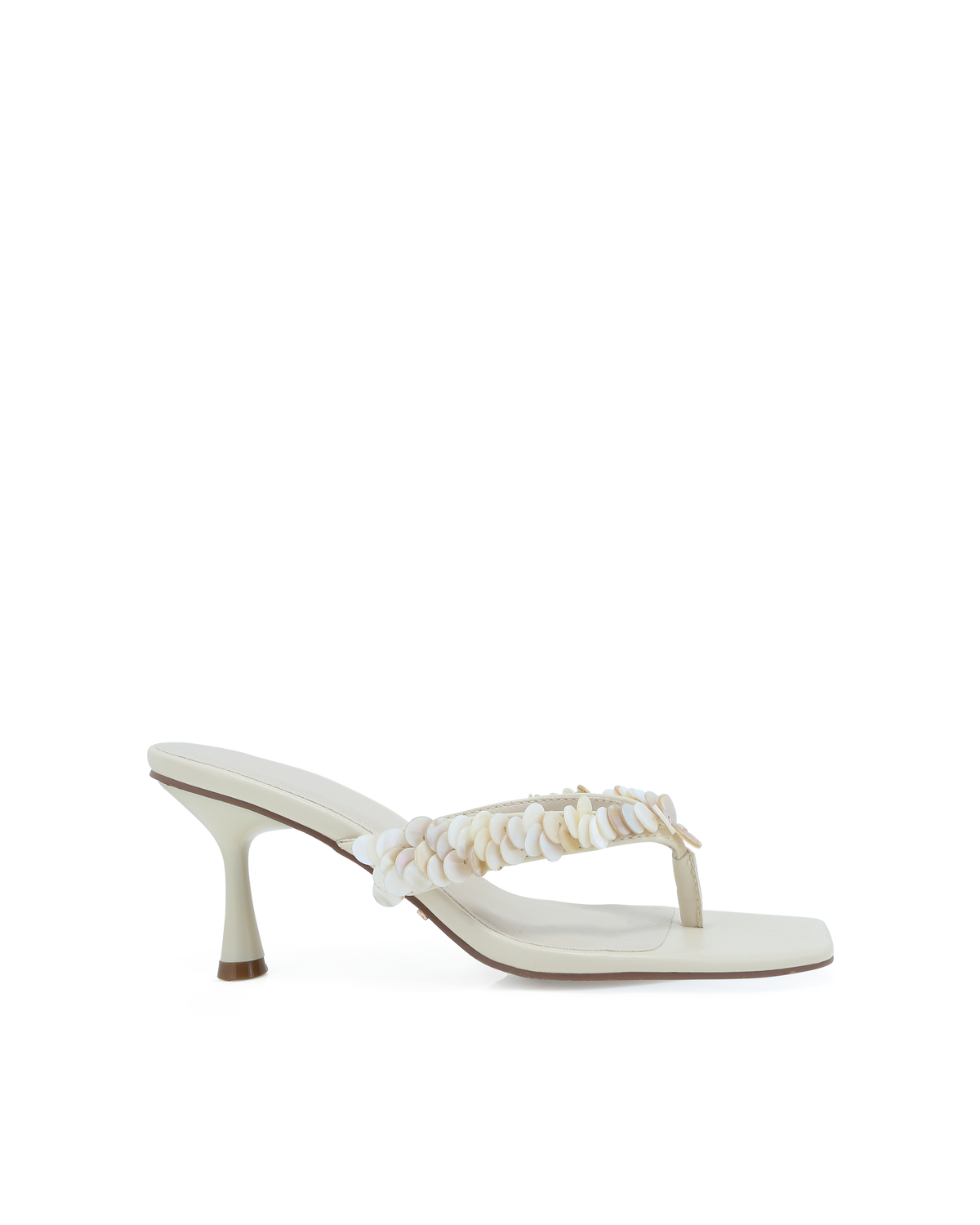 Riona Mid Stiletto Thong Mule, Porcelain – Alicia Shoes, Hialeah FL