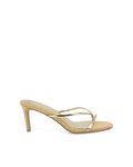 Romeo Mid Stiletto Open-Toe Mule, Gold Metallic/Neutral – Alicia Shoes, Hialeah FL
