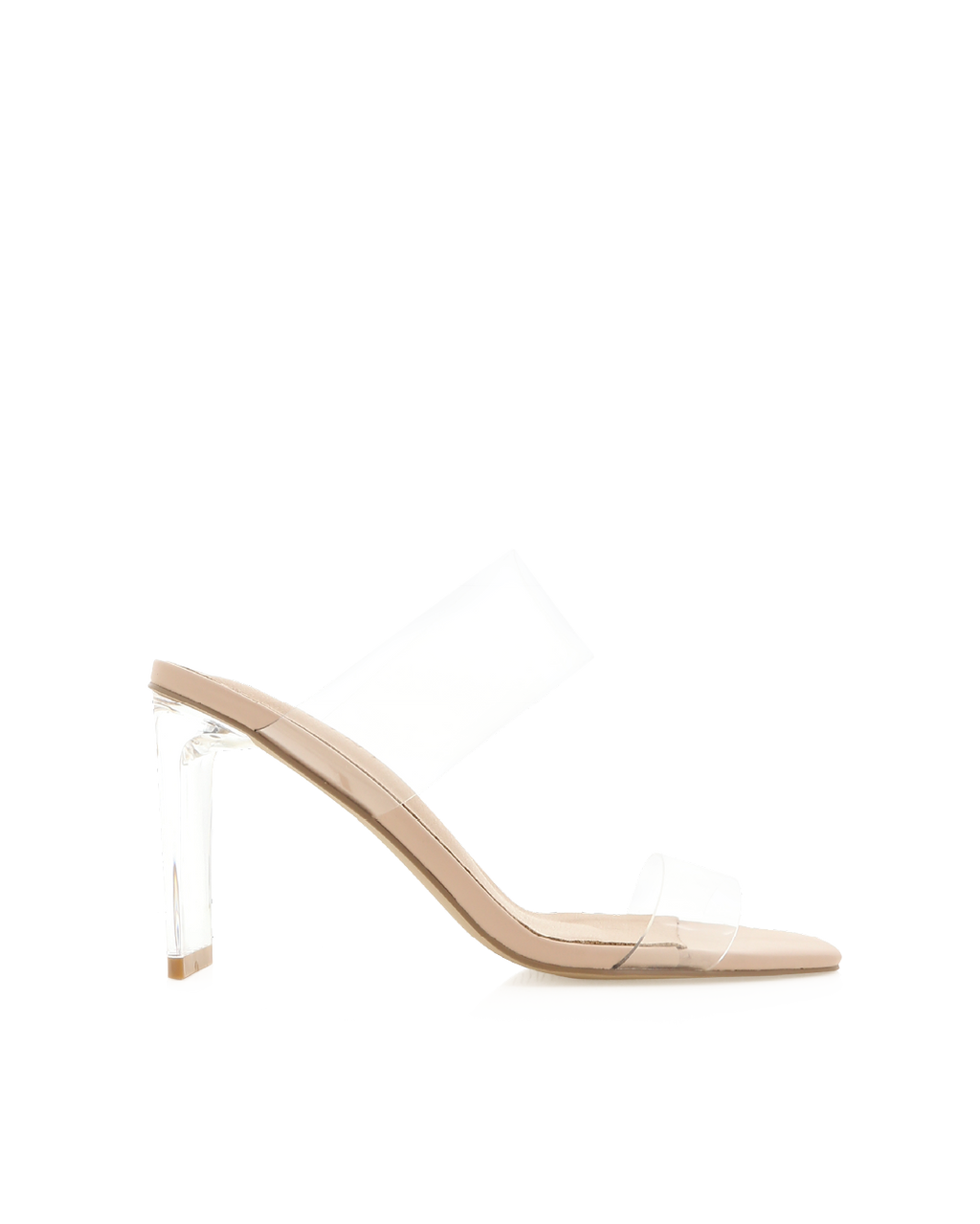 Salma High Block Heel Open-Toe Mule, Nude – Alicia Shoes, Hialeah FL