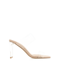 Salma High Block Heel Open-Toe Mule, Nude – Alicia Shoes, Hialeah FL