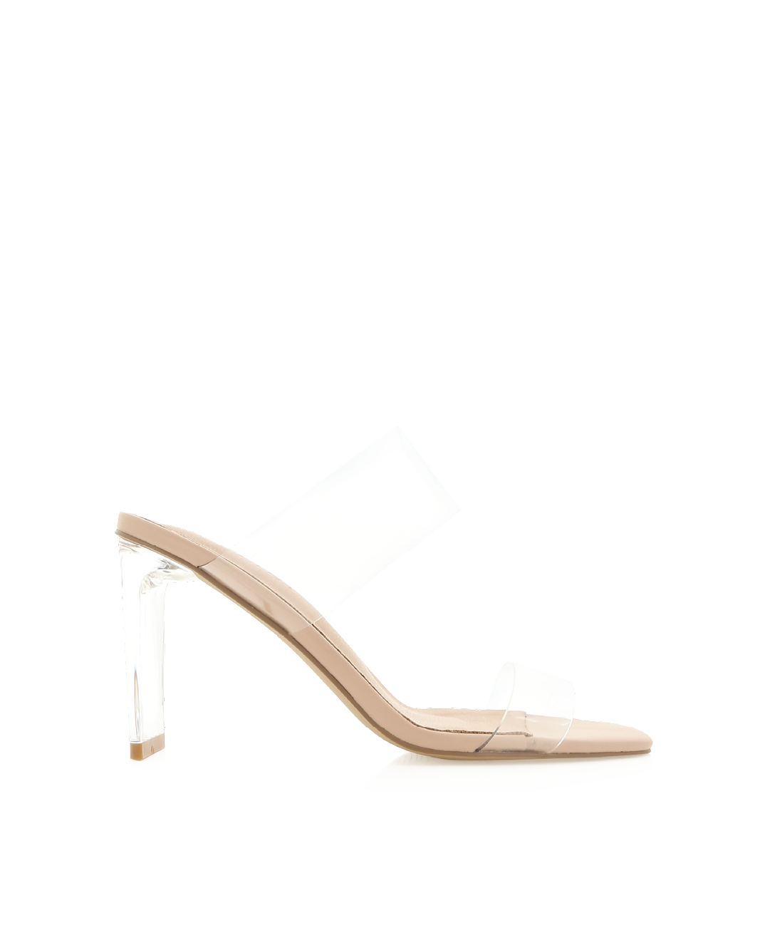 Salma High Block Heel Open-Toe Mule, Nude – Alicia Shoes, Hialeah FL