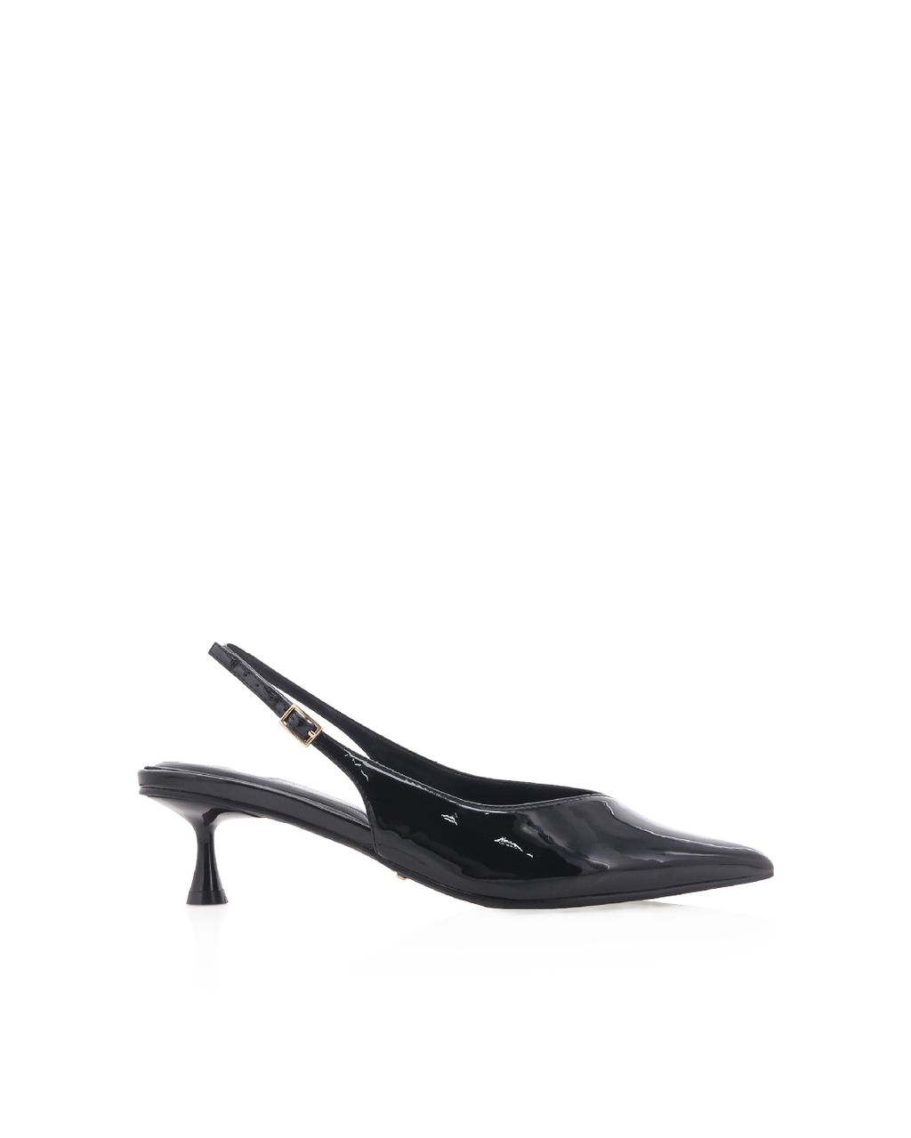 Selah Wide Fit Kitten Heel Slingback Pump, Black Patent – Alicia Shoes, Hialeah FL