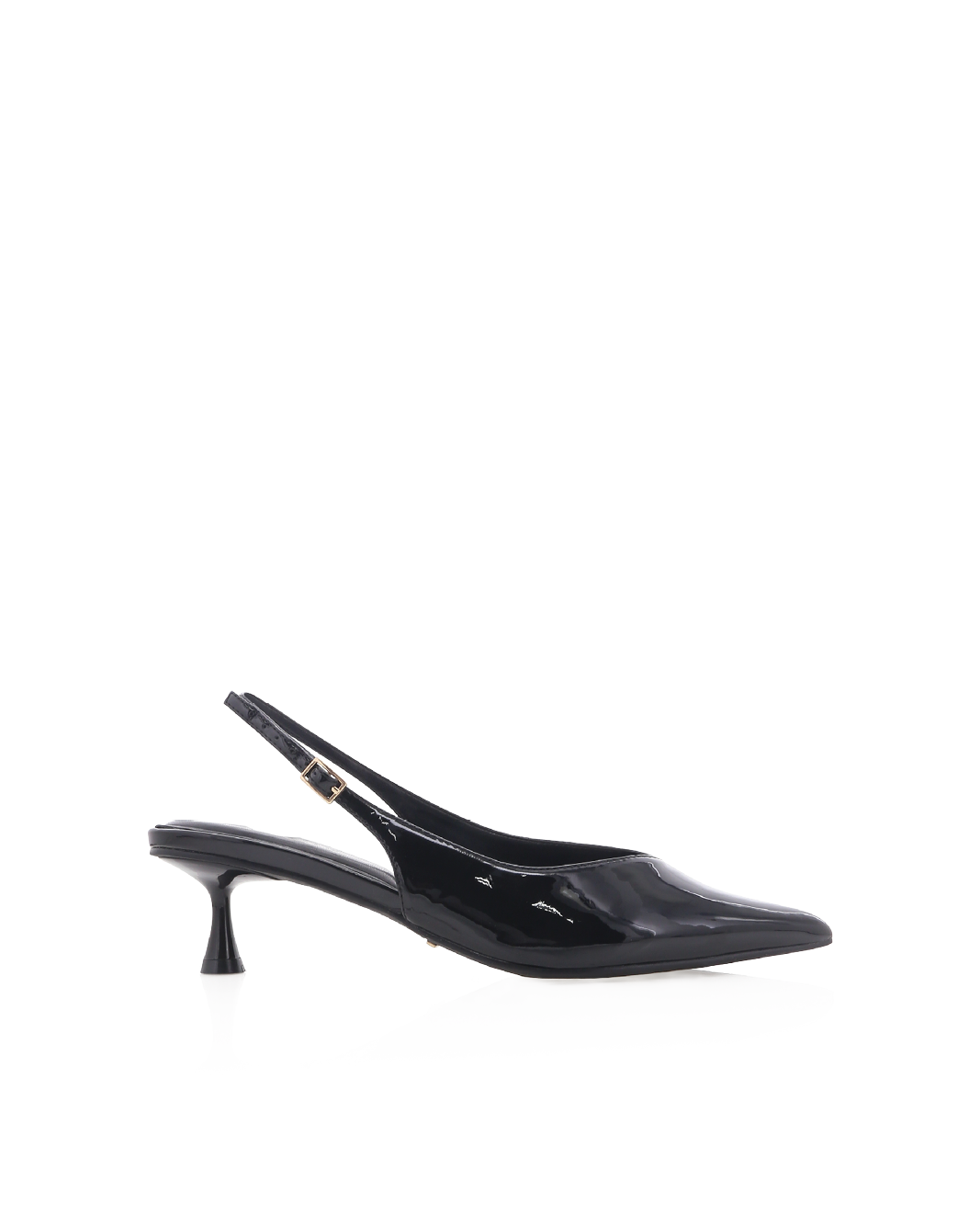 Selah Wide Fit Kitten Heel Slingback Pump, Black Patent – Alicia Shoes, Hialeah FL