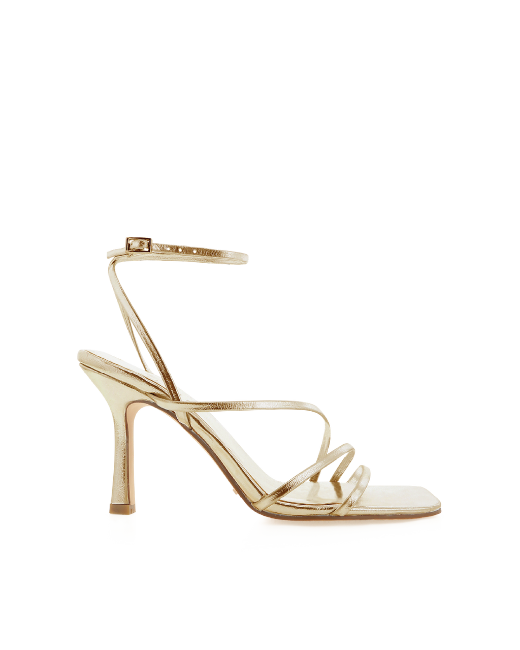 Sylvia High Stiletto Ankle Strap Sandal, Gold Metallic – Alicia Shoes, Hialeah FL